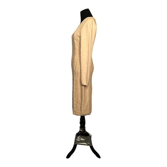 Dear Love beige cable knit long sleeves sweater dress size Small - Picture 5 of 11